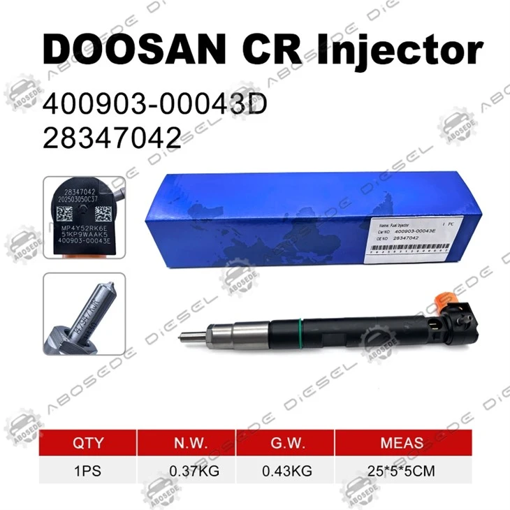 Közös sín 400903-00043 D/28347042 Dízel üzemanyag -befecskendező doosan motorokhoz